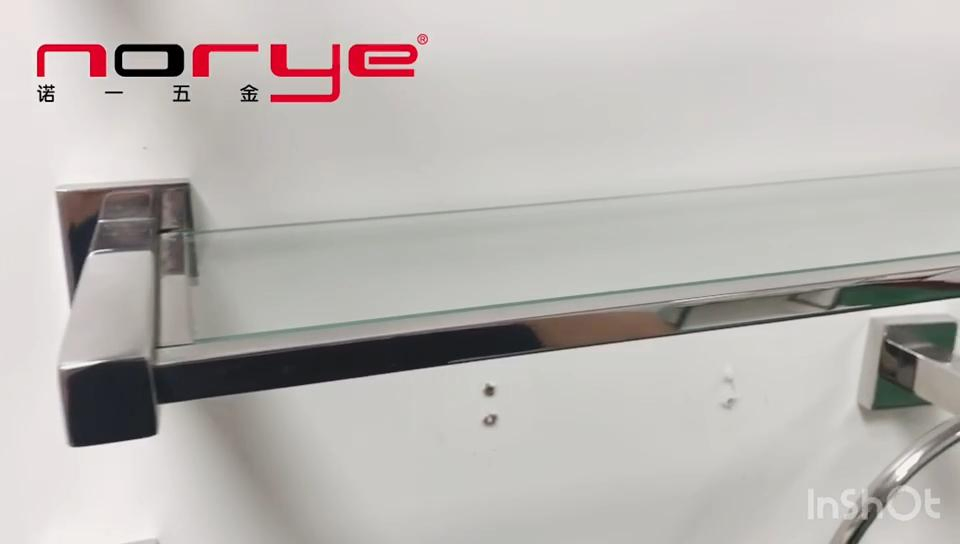 Стеклянная полка для ванной комнаты, прямоугольная