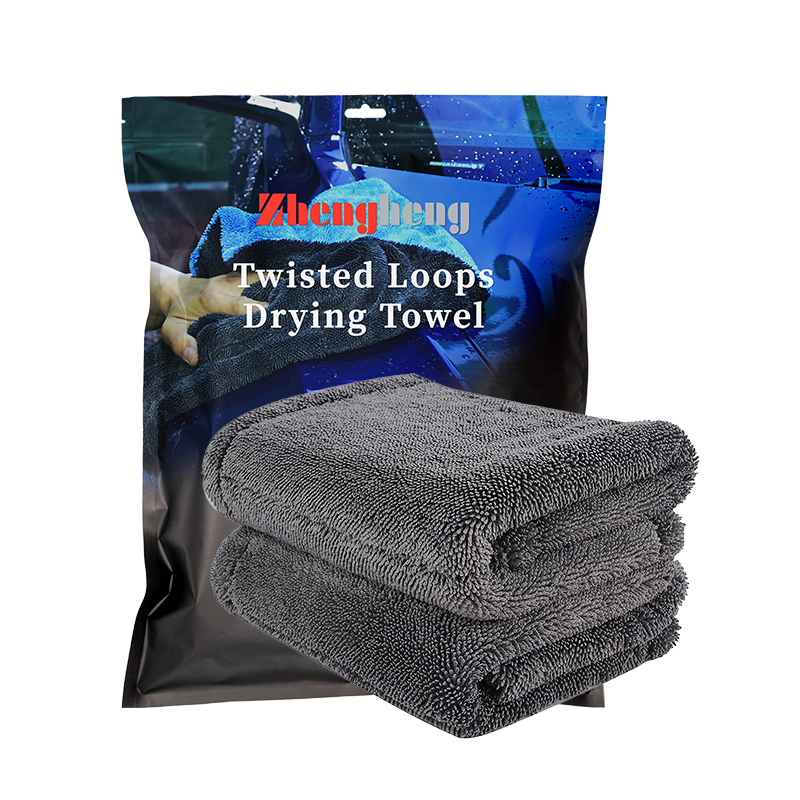 Wholesale Super Absorbent Twisted Loops Microfiber Towel for Car Drying Cleaning
