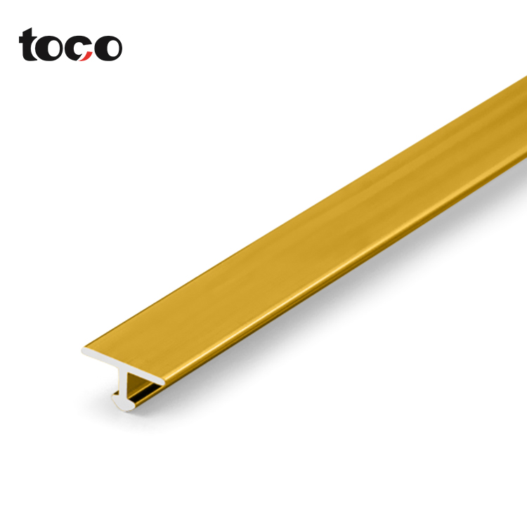 Polished Aluminium Metal T-Shape Ceramic Decoration Profile Strips Wall Tile Edge Trim