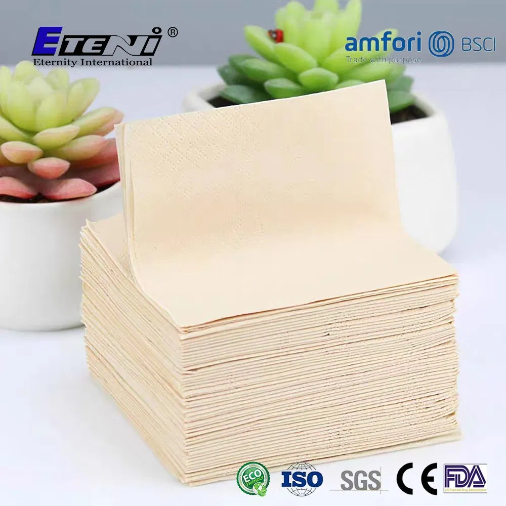 High Quality White or Unbleached Color Bamboo Napkion