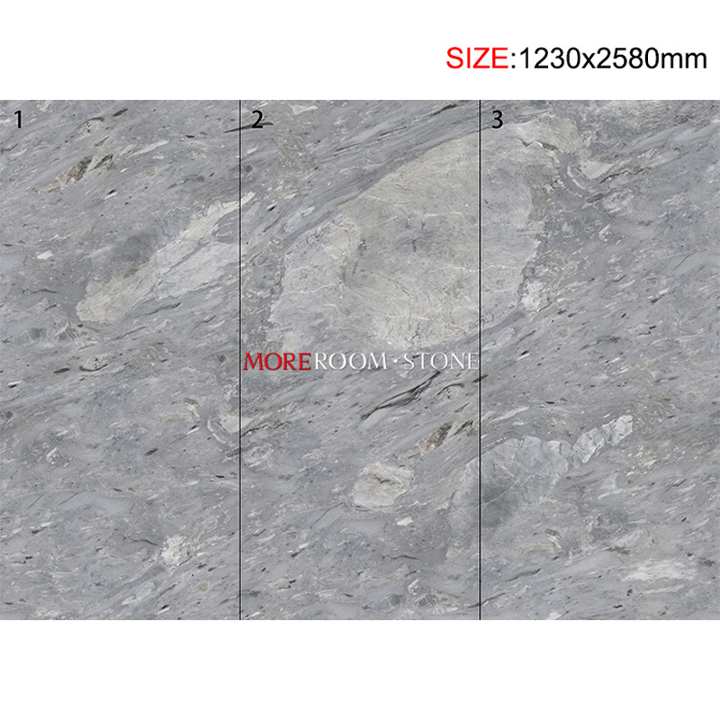 Керамогранитная плита Bookmatch Grey Marble 1230x2580мм