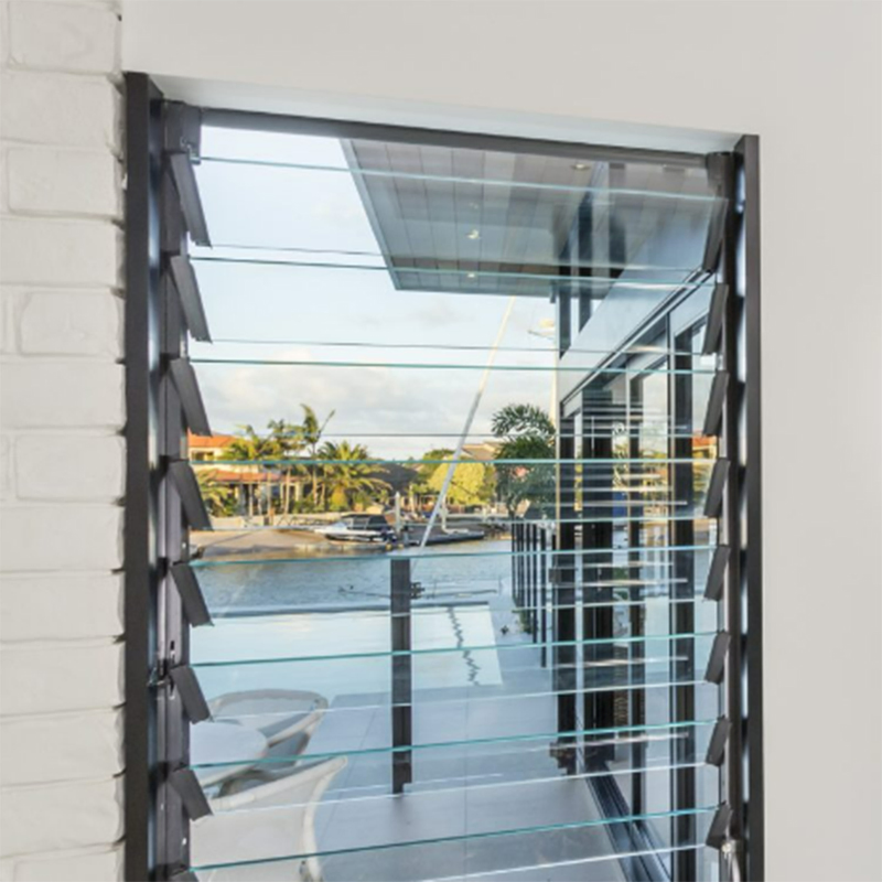 Adjustable Glass Window Blinds with Tempered Glass Panel for Home Building