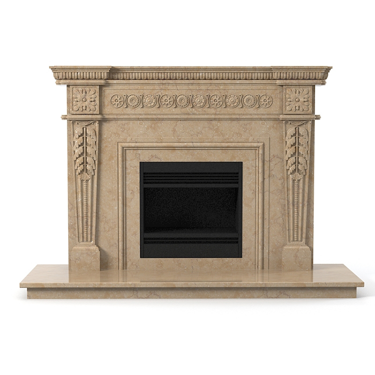 Hand Carved Home Decoration Cultured White Marble Fireplace Surround Price