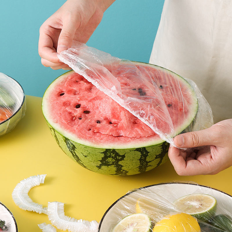 High Quality Disposable LDPE/HDPE Transparent Food Cover Fresh Keeping Cover Bowl Cover Plastic Wrap