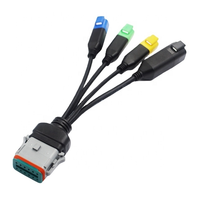 Waterproof Dt04-4p and Dt06-4s Deutsch Dt Series 4 Pin Automotive Connector Molded Cable Assembly