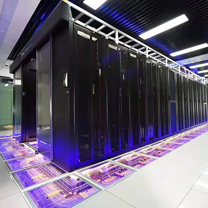 Antibacterial High Transparent Anti-Static Glass Floor Parquet Flooring Tile Calcium Sulfate Raised Access Floor for Electrical Factory/Computer Room/Bank