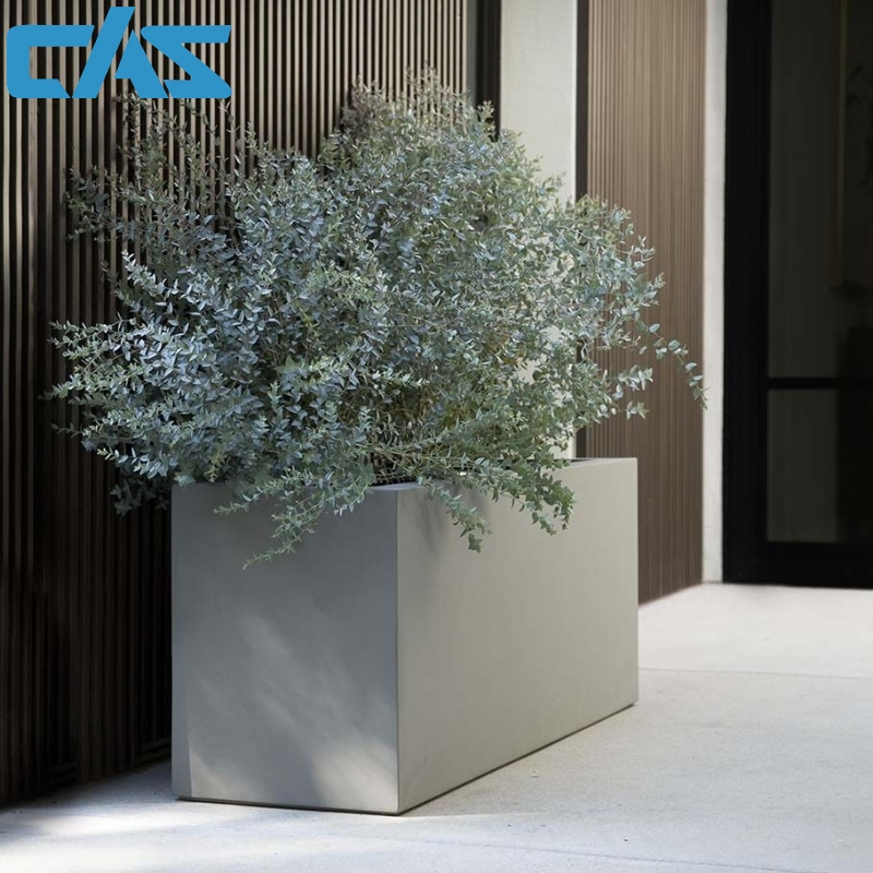 Premium Matte Stainless Steel Planter Box for Elegant Spaces