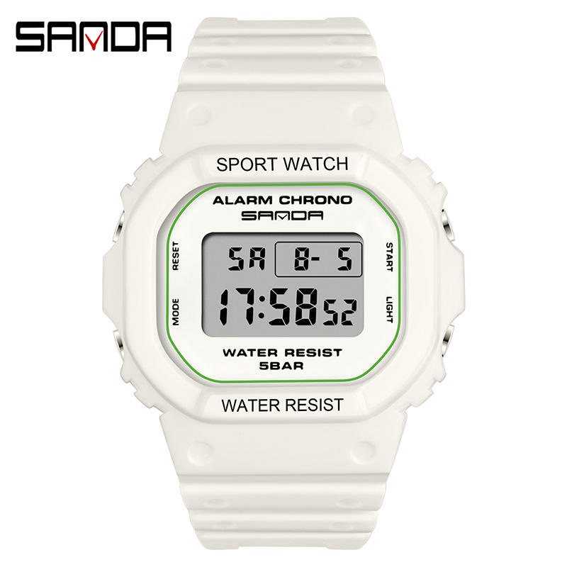 Sanda 2107 Square Display Movement Multi-Functional Waterproof Outdoor Digital Watch