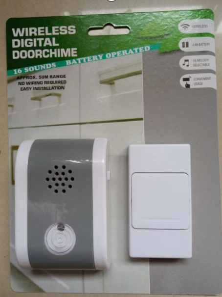 Wireless Remote Control Doorbell Chime with Flashing Light