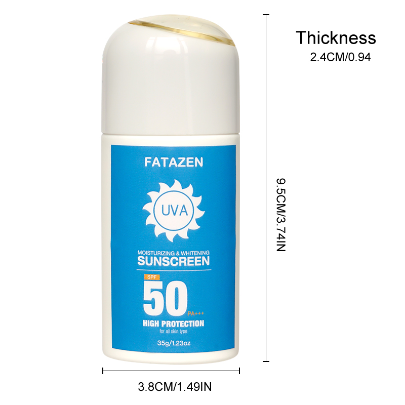 Long Lasting Water Resistant Sun Block Natural UV Ray SPF50+ Sunscreen Cream