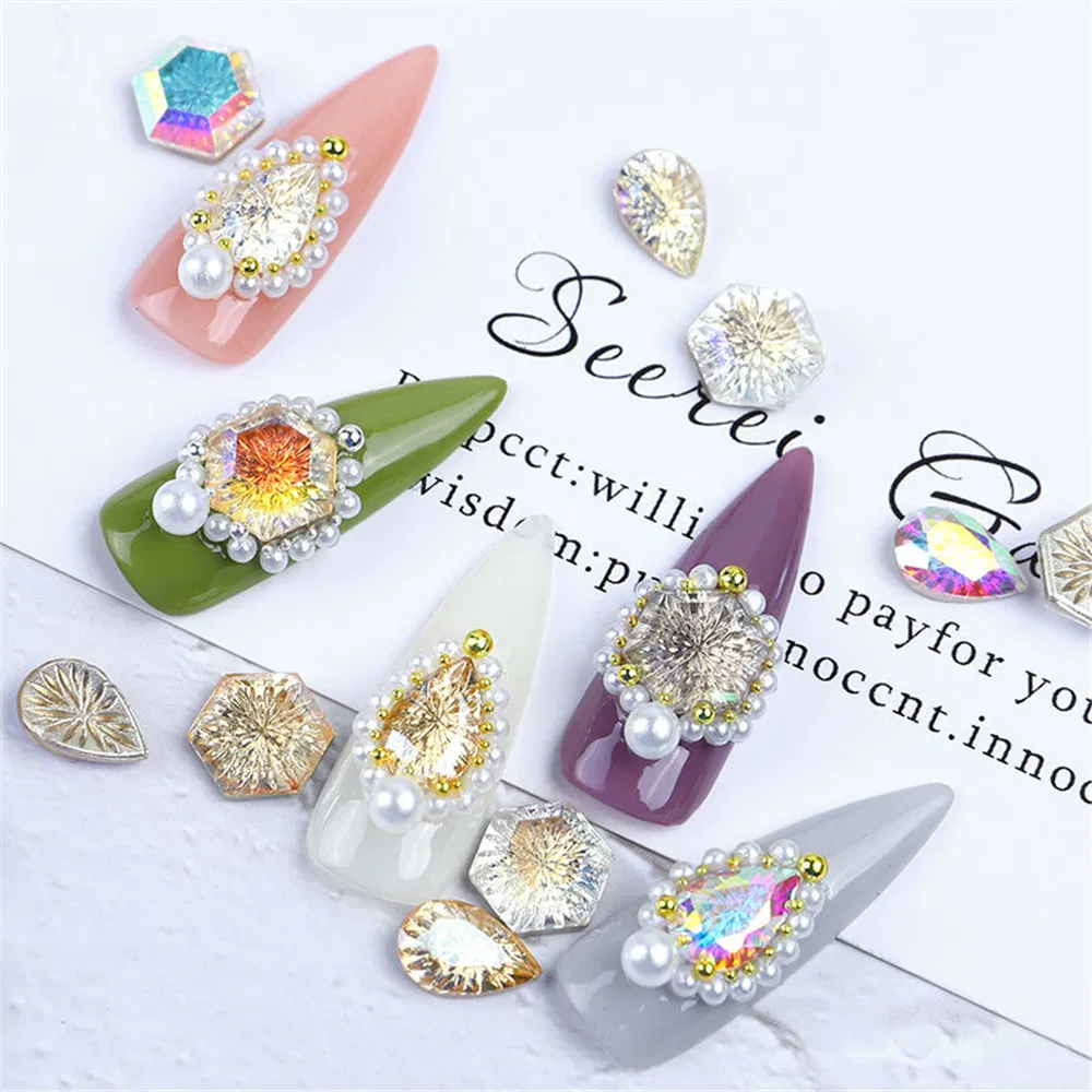 Wholosale 10 Styles Colorful Nail Art Crystal Stone Decoration/Accessory for Nail Beuty Designer