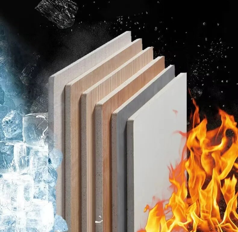 A1 Grade Ice Fire Wall Board Fireproof & Moisture-Resistant Easy Clean Smooth & Delicate Rich Diverse Colors Not Easily Damaged Decoration Material