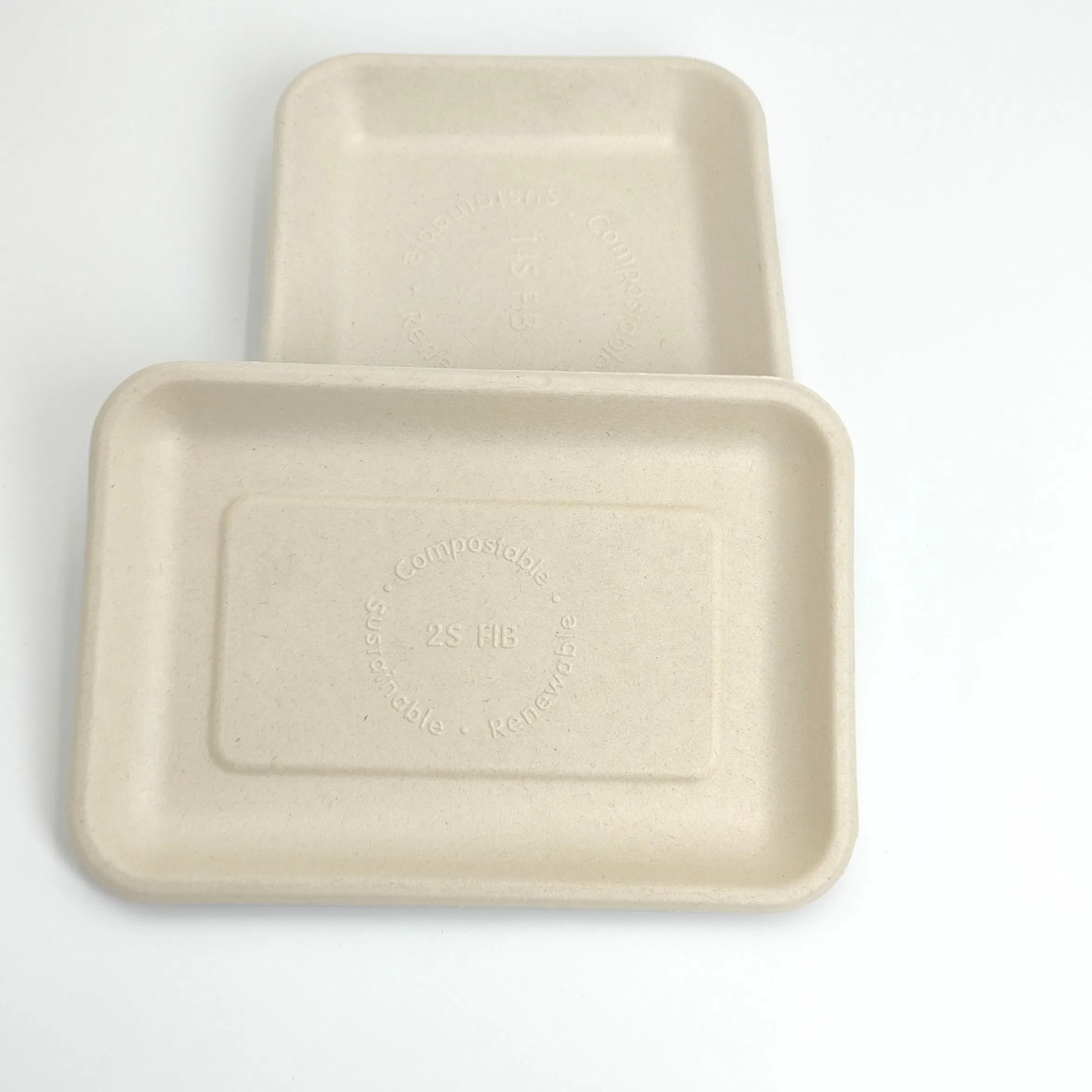 Biodegradable Compostable Sugarcane Bagasse Paper Pulp Tableware Biodegradable Fruit Tray