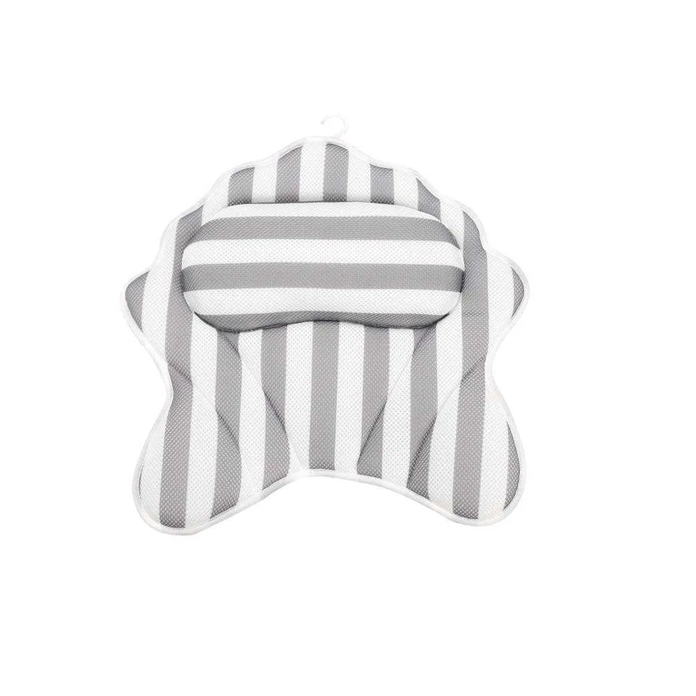3D Mesh Star Shape SPA Bath Pillow with Suction Cup Waterproof Polyurethane Foam Pillow
