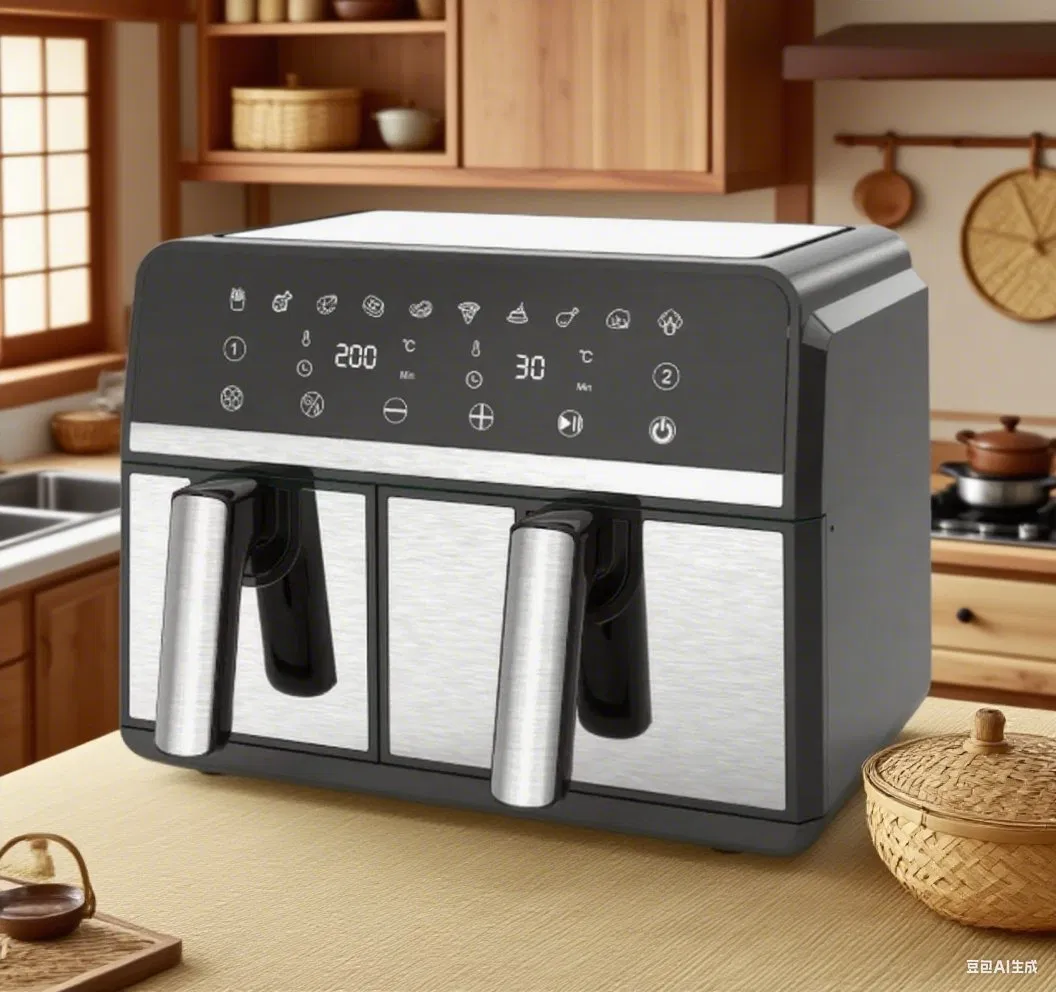 Large Capacity 9L Double Basket Air Fryer New Style High Quality Visual Window Hot Sale Best Value