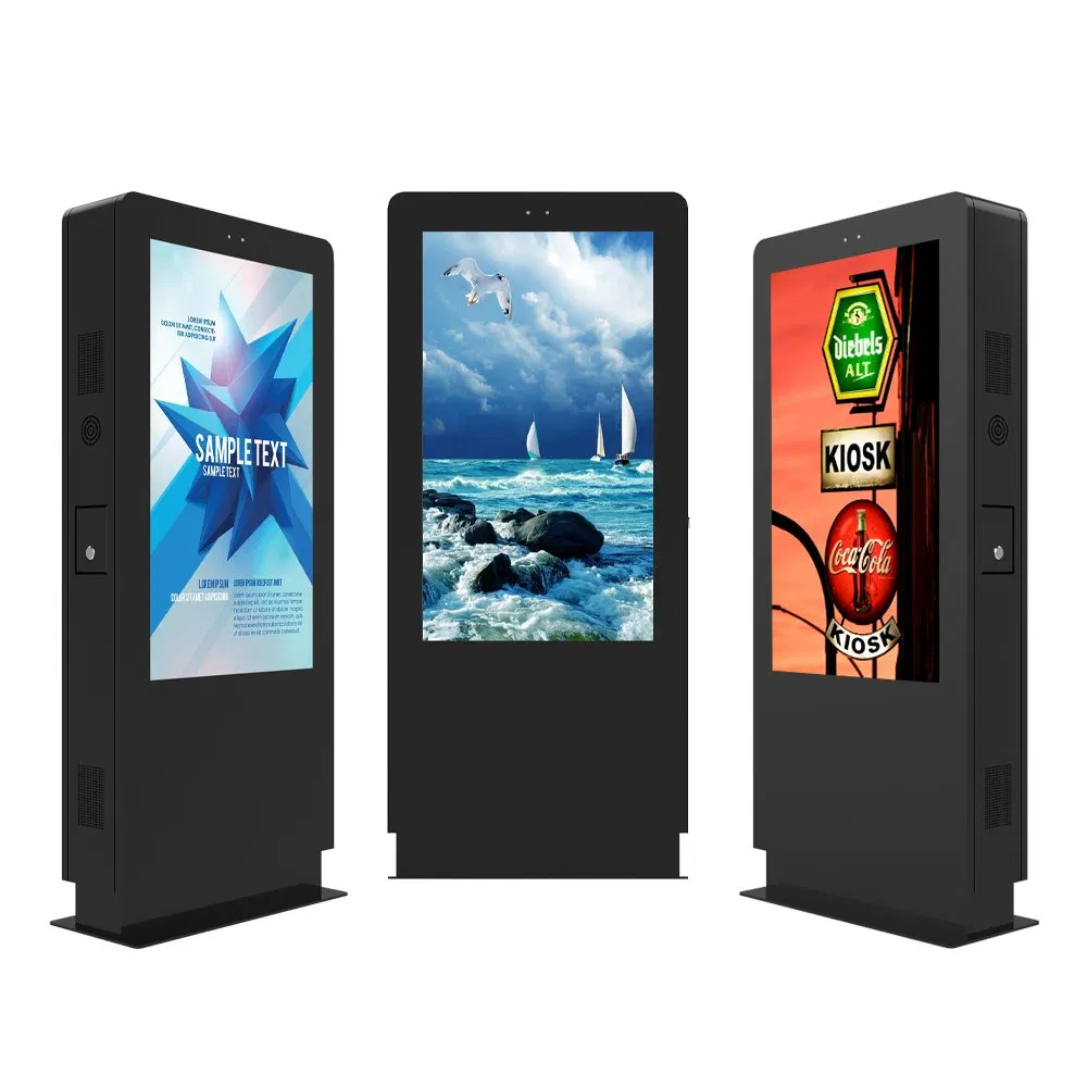 65 Inch Double Sided Ultra High Brightness LCD Display Screen Advertising Player Vertical Totem Outdoor Dual Screen Kiosk