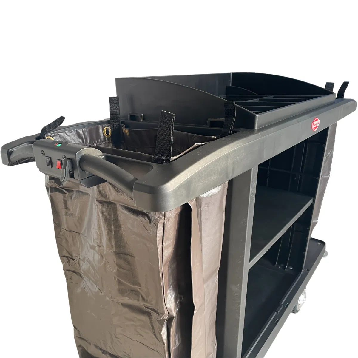 Ergonomic Electric Trolley Plastic Housekeeping Cart for Hotel Room Service Hotel Amenities