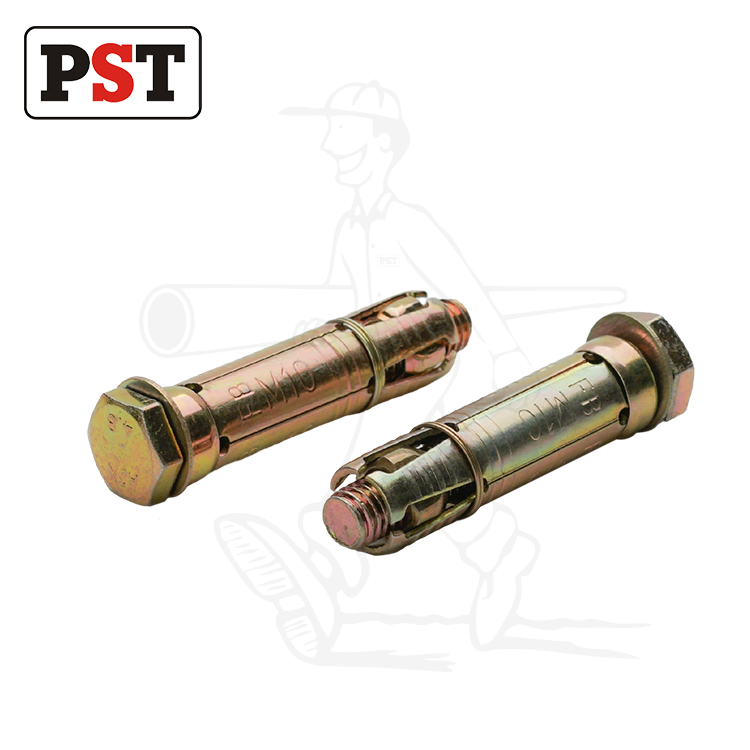 Yellow Zinc Plated 4 PCS Fix Bolt Anchor