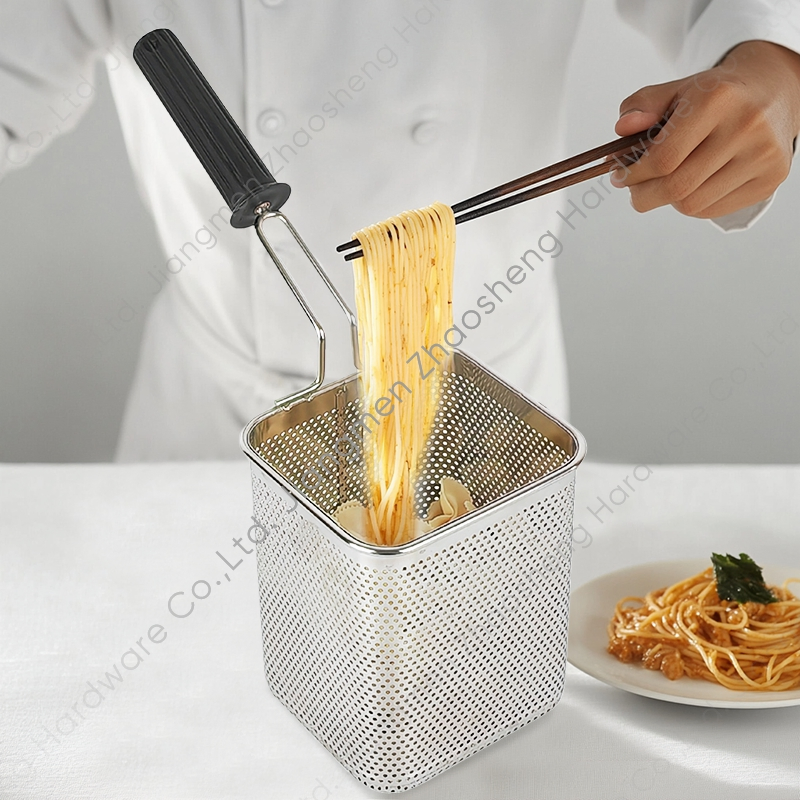 Commercial Stainless Steel Boiler Baskets Pasta Insert Cooking Basket for Boiling Pot