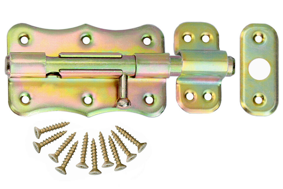 Universal Light Box Latch with a Flat Bolt Designed for Locking Shutters, Doors or Chests