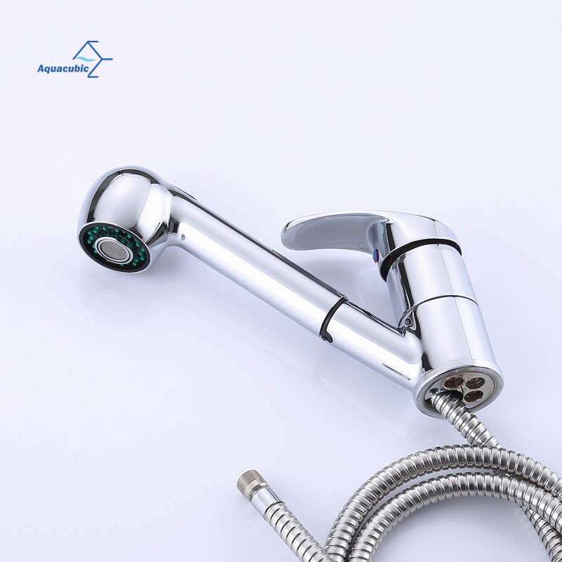 Factory Wholesale Brass Chrome Plated Kitchen Faucet Single Handle Drop Down Sink Mixer Hot and Cold Mixing Faucets
