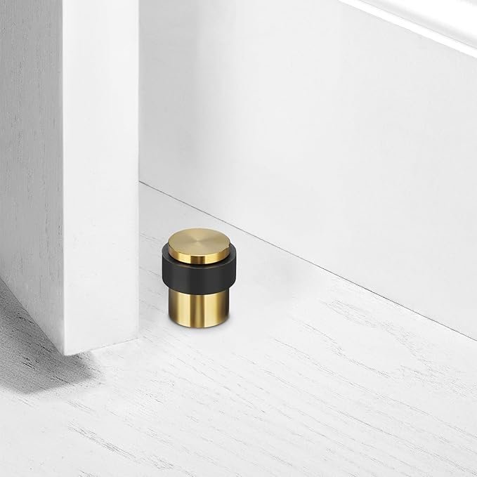 Mdmp-158g Die-Cast Zinc Door Stop, Satin Gold Finish