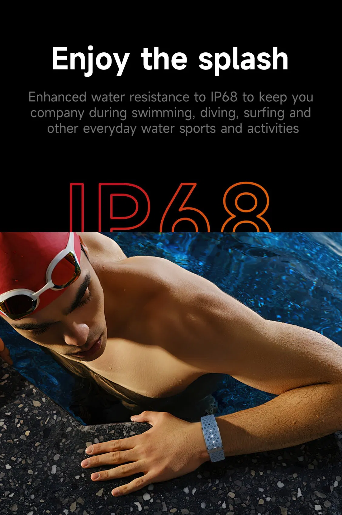 Custom Sdk IP68 Sport Waterproof Heart Rate Monitoring Fitness Watch Sensor Measuring Health Smart Activity Tracker Without Display