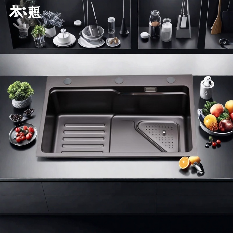 6846j-Stainless Steel Large Single-Slot Kitchen Sink