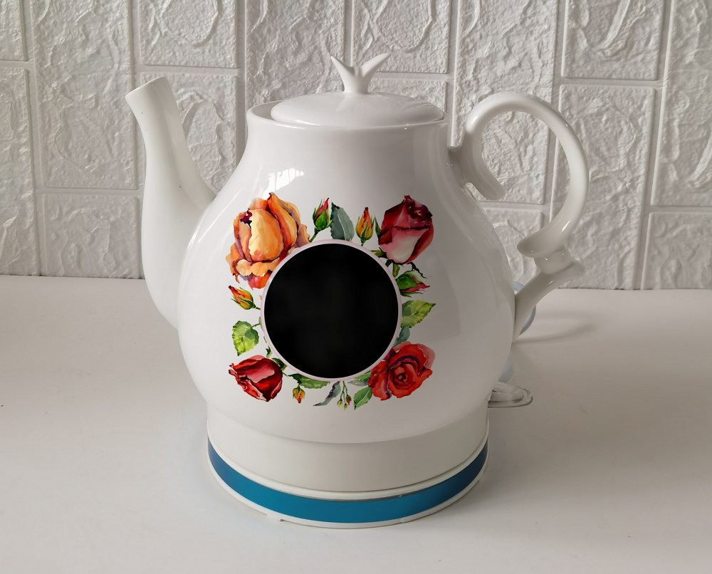 1.5L Factory Wholesale Hot Selling Color Changing Ceramic Electric Tea Kettle Cordless