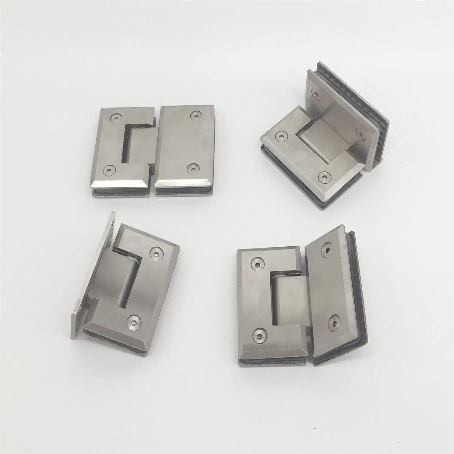 Stainless Steel 304 180 Degree Glass to Glass Shower Door Clamp Fitting