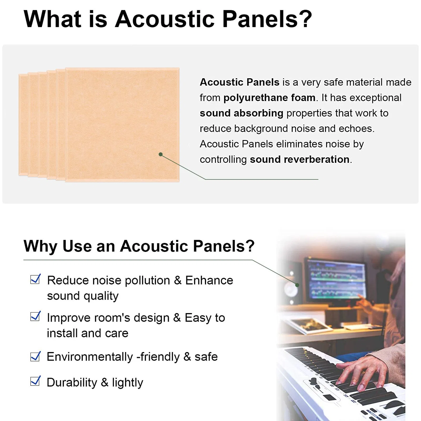Premium High Density Acoustic Soundproof Wall Panels for Offices