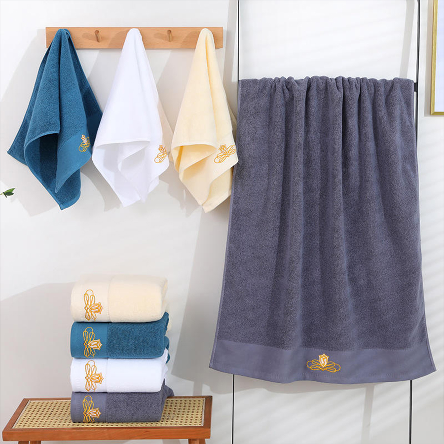 Набор роскошных хлопковых полотенец с логотипом