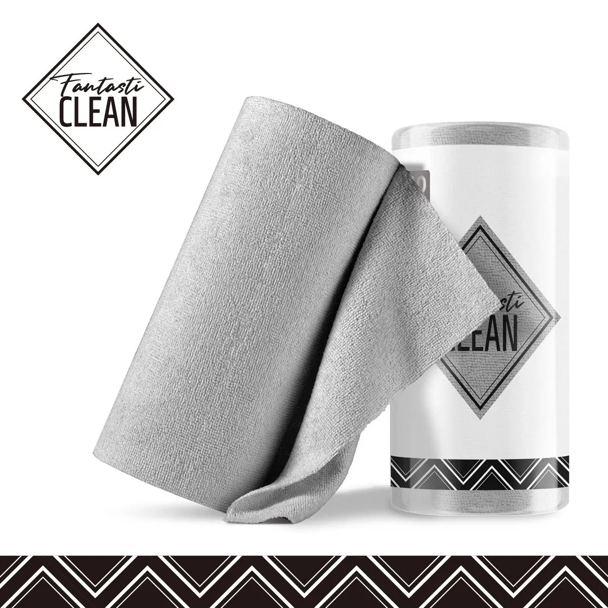 Fantasticlean Family Portrait 40 Pack Microfiber Rag Cleaning Cloth Tear Away Microfiber Roll Cleaning Towels for Home, Car (Mix)
