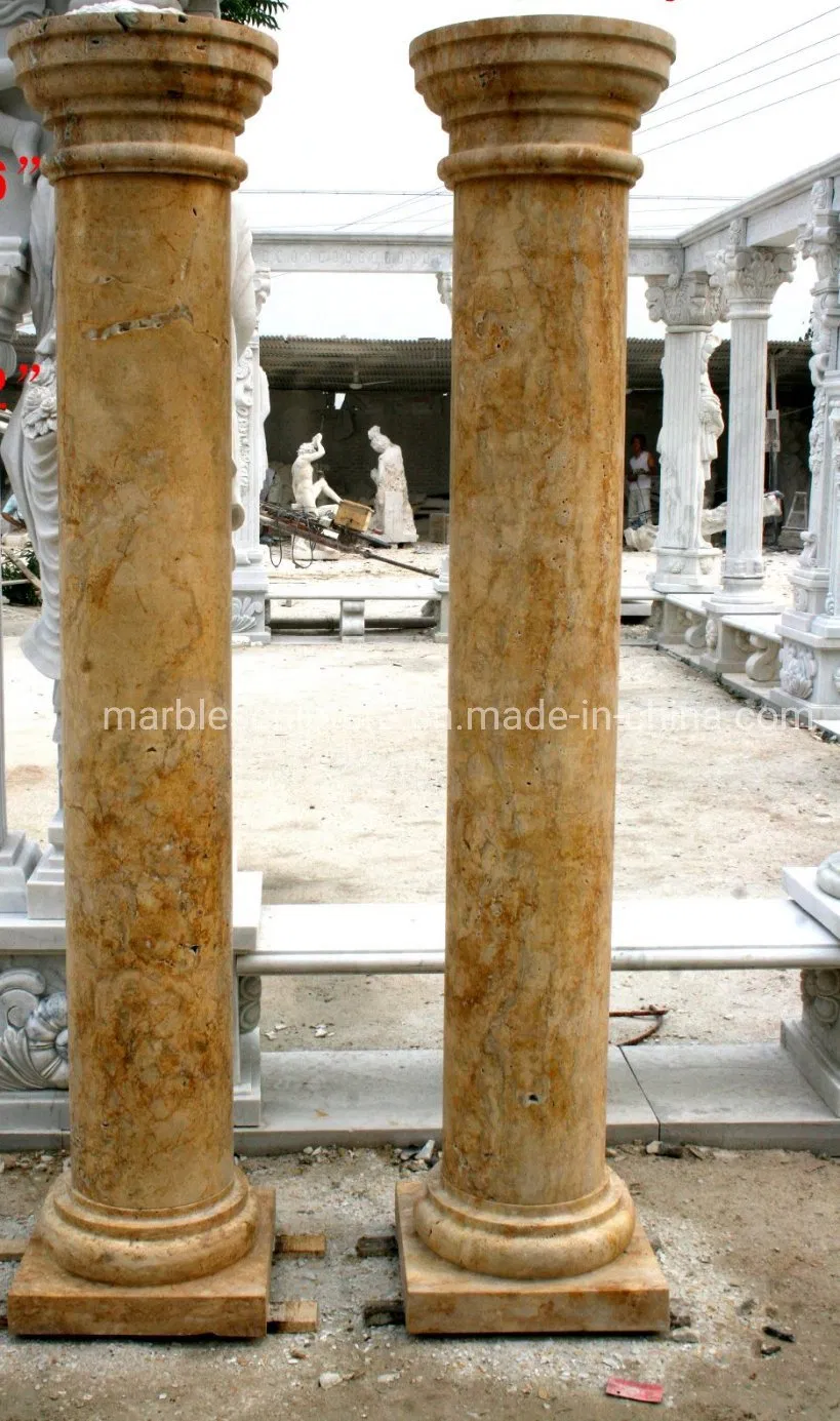 Beige Stone Sculpture Marble Column for Home Decoration (SY-C019)