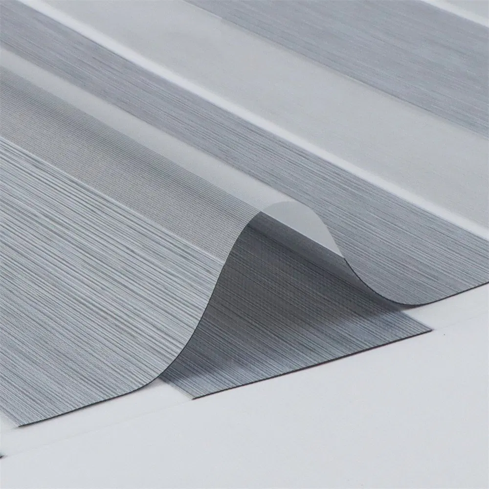 Automated Electric PVC Zebra Blinds Fabric Waterproof Dual Day/Night Blackout Roller Window Blinds Indoor Home Hotel Blinds Fabric