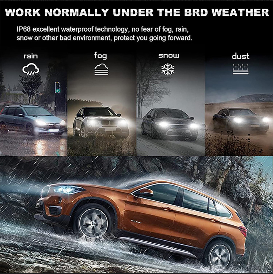 Сверхяркие светодиодные фары 140W с двойными медными трубками