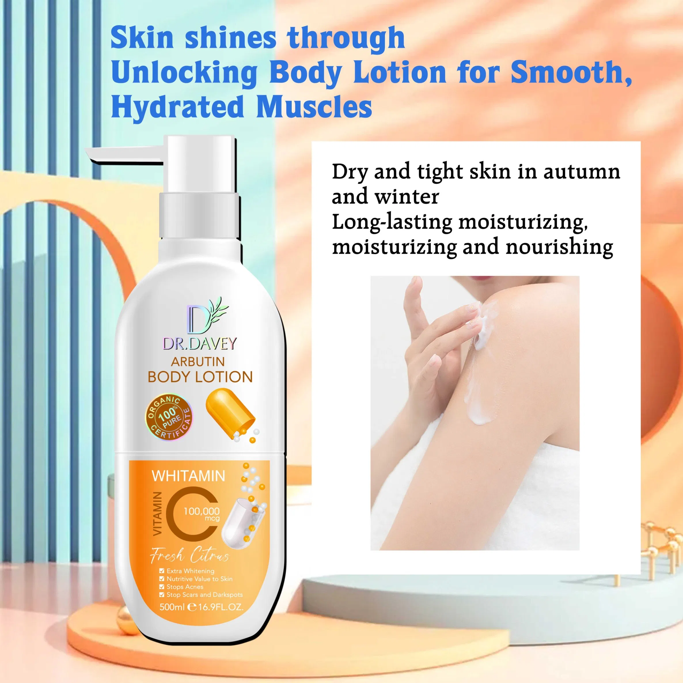 Dr. Davey Vc Extra Whitening B3 Whitening Shining Ve Anti-Acne Brightening Body Lotion 500ml