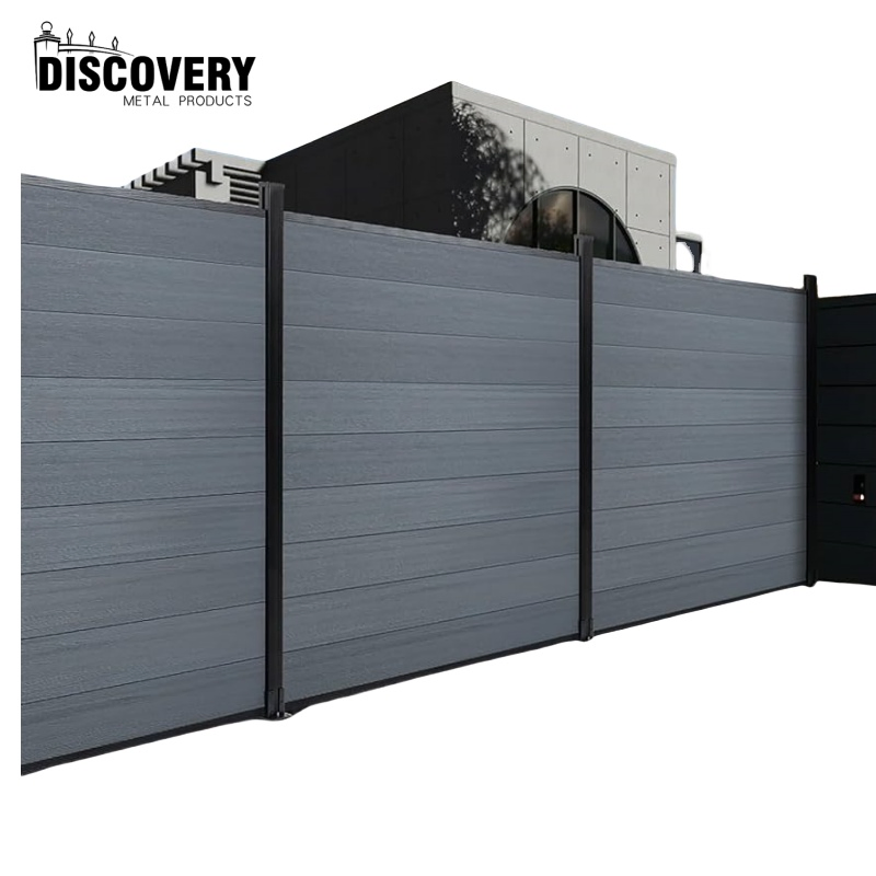 Waterproof and Weather-Resistant Custom Color Second Generation Co-Extruded Wood Plastic WPC Fencing with Aluminum Posts for Outdoor Garden