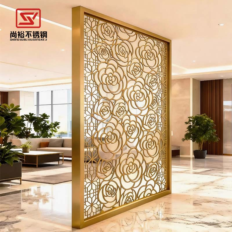 Customized Laser Cut Screen Panels Outdoor Decorative Metal Screen Restaurant Stainless Steel Partitions