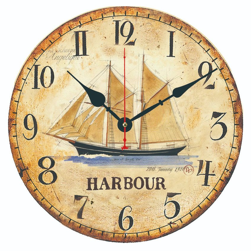 Dia 30/34/40/60cm MDF Large Promotional Gift Wood Wall Clock Silent Quartz Battery Operated Digital Alarm Clock for Kitchen/Living /Bed Room-Z15-072