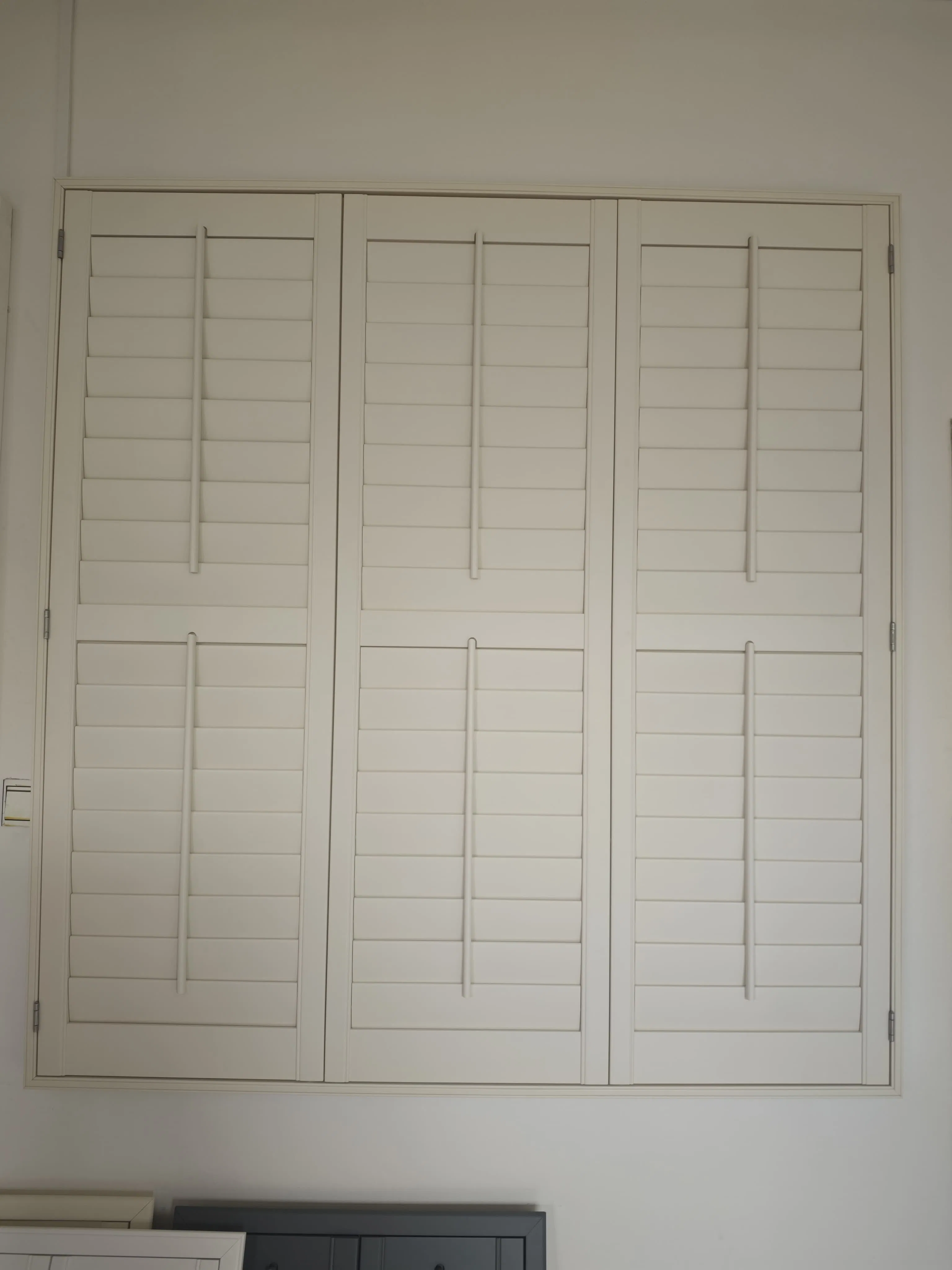 Multi-Layer Shelf Structure, White Matte Finish, China Supplier, Basswoodplantation Shutters