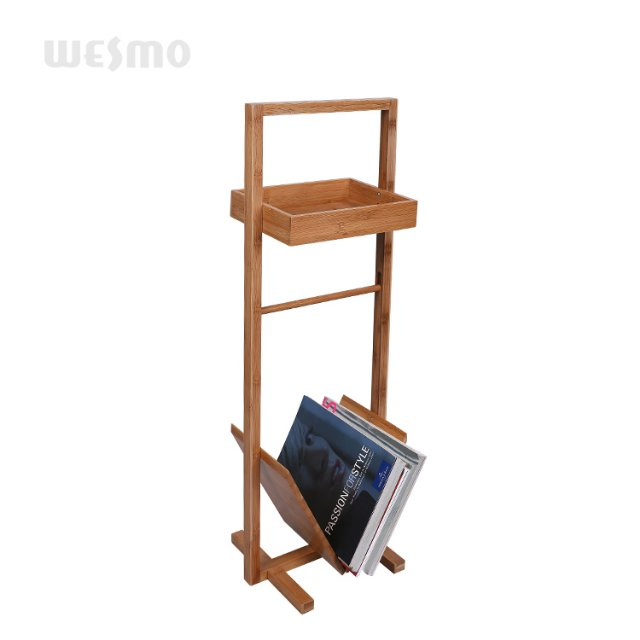 Carbonized Bamboo Bathroom Shelf/ Magazine Shelf