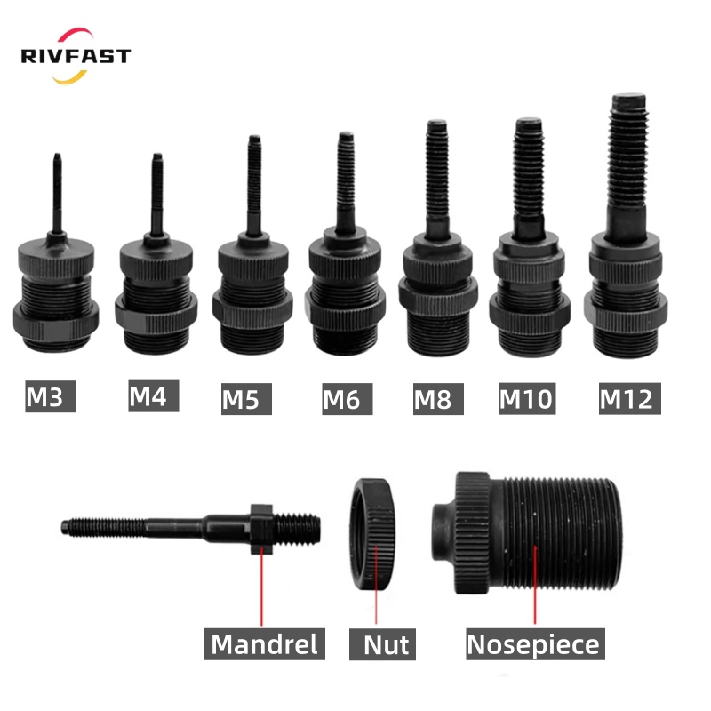 Пневматическая заклепочная машина для глухих гаек M3-M12