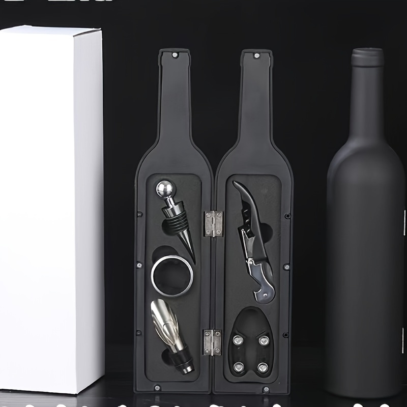 5-Piece Magnetic Lock Wine Tool Kit Wine Bottle Accessory Set