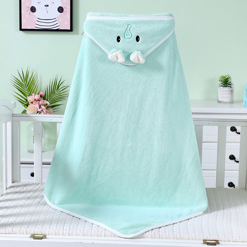 Coral Fleece Animal Shape Baby Bath Towel for Newborns