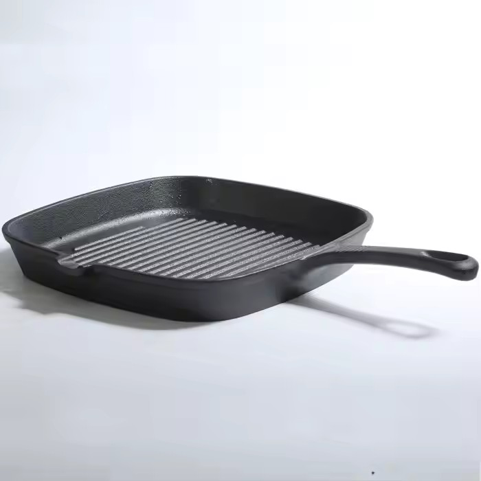 High Quality Square Griddle Cast Iron Gas Stove Black Grill Pans Nonstick Steak Frying Pan for Cooking