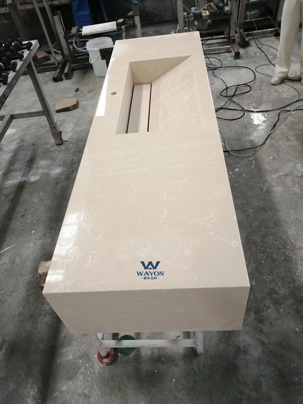 Factory Processing Modern Artificial Stone Solid Surface Quartz Terrazzo Natural Stone for Bathroom Basin and Sink