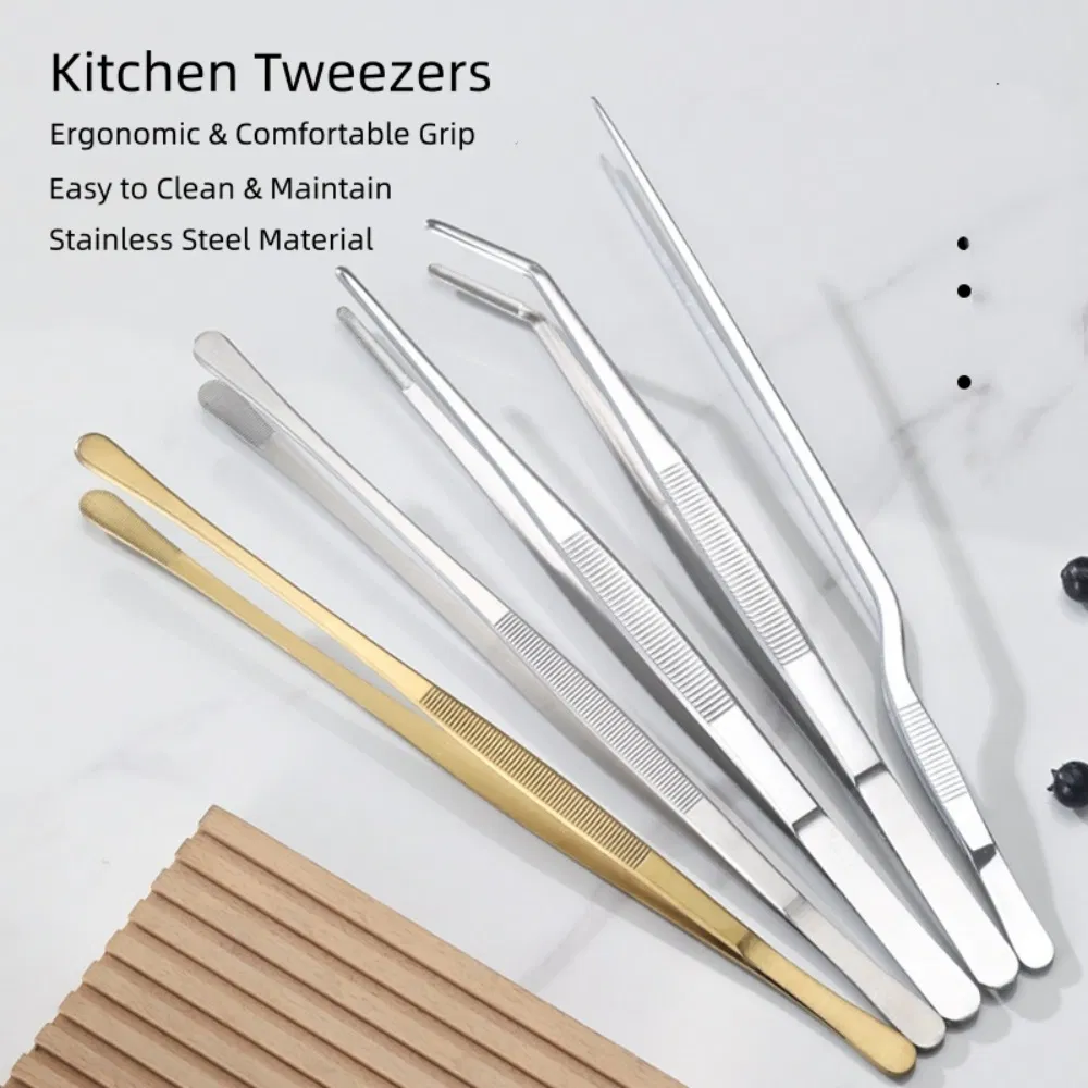 Best Restaurant Long Stainless Steel Hot Dog Weber Barbecue BBQ Grill Tongs