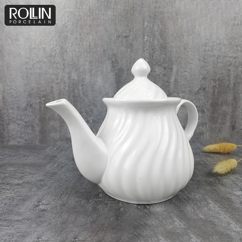 Good Quality Stripe Tea Pot for Restuarant