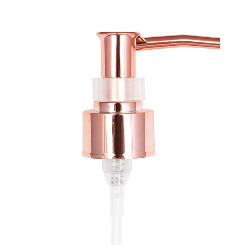 150ml 200ml 330ml Plastic Cosmetic Gold Silver Oil Lotion Pump Cap 24-410